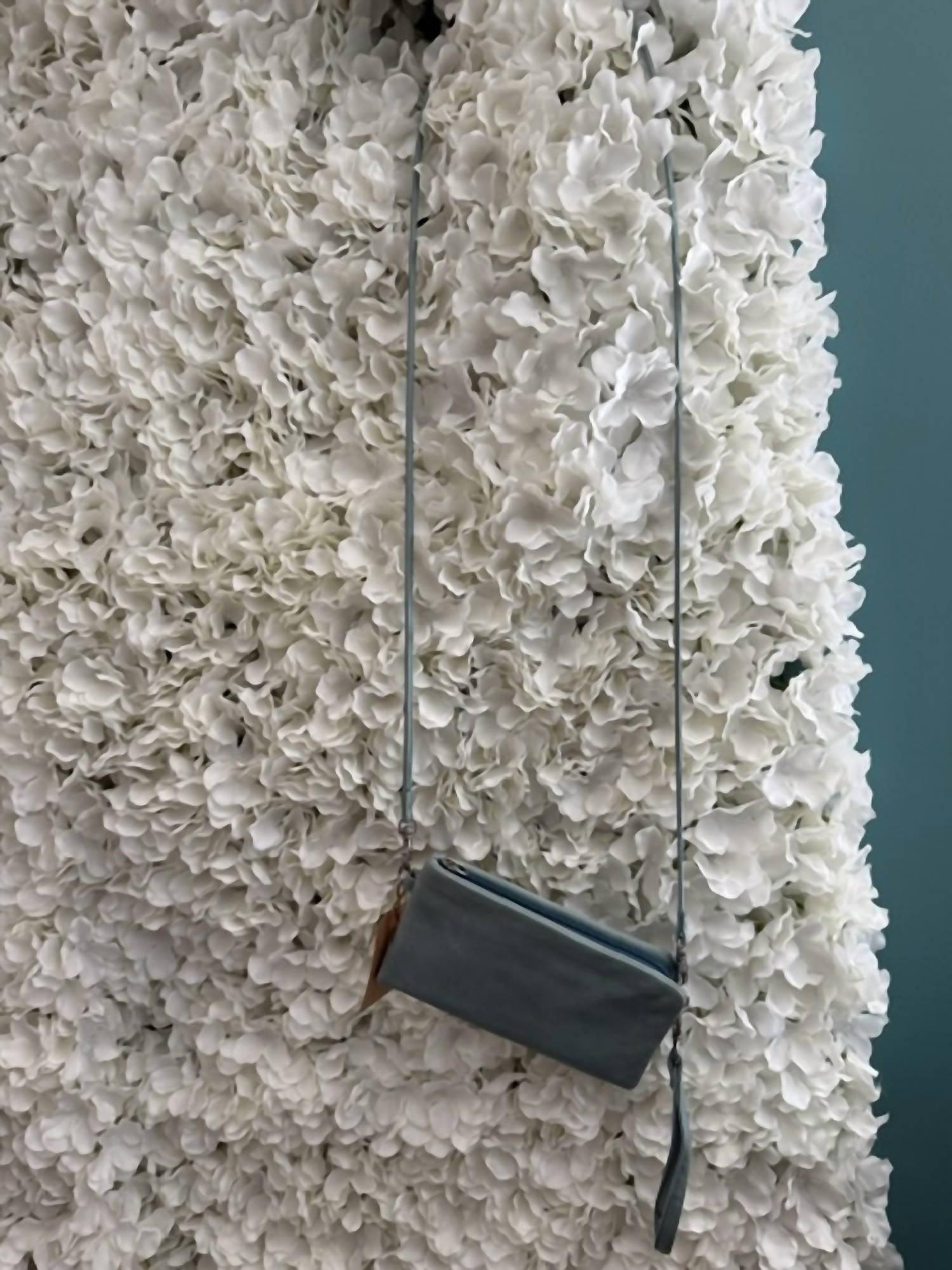 New Osgoode Marley Thin Crossbody Strap Wallet In Teal — image 2 of 3